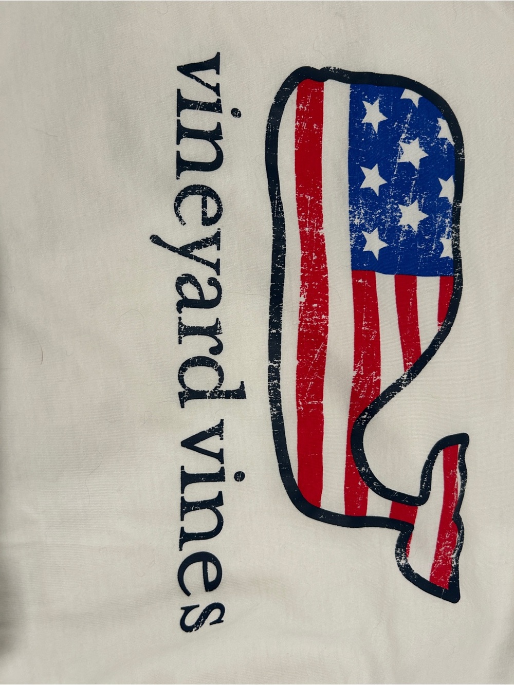 Vineyard Vines USA Flag Whale Pocket T-Shirt Men’s XL White Short Sleeve Cotton - Picture 8 of 9